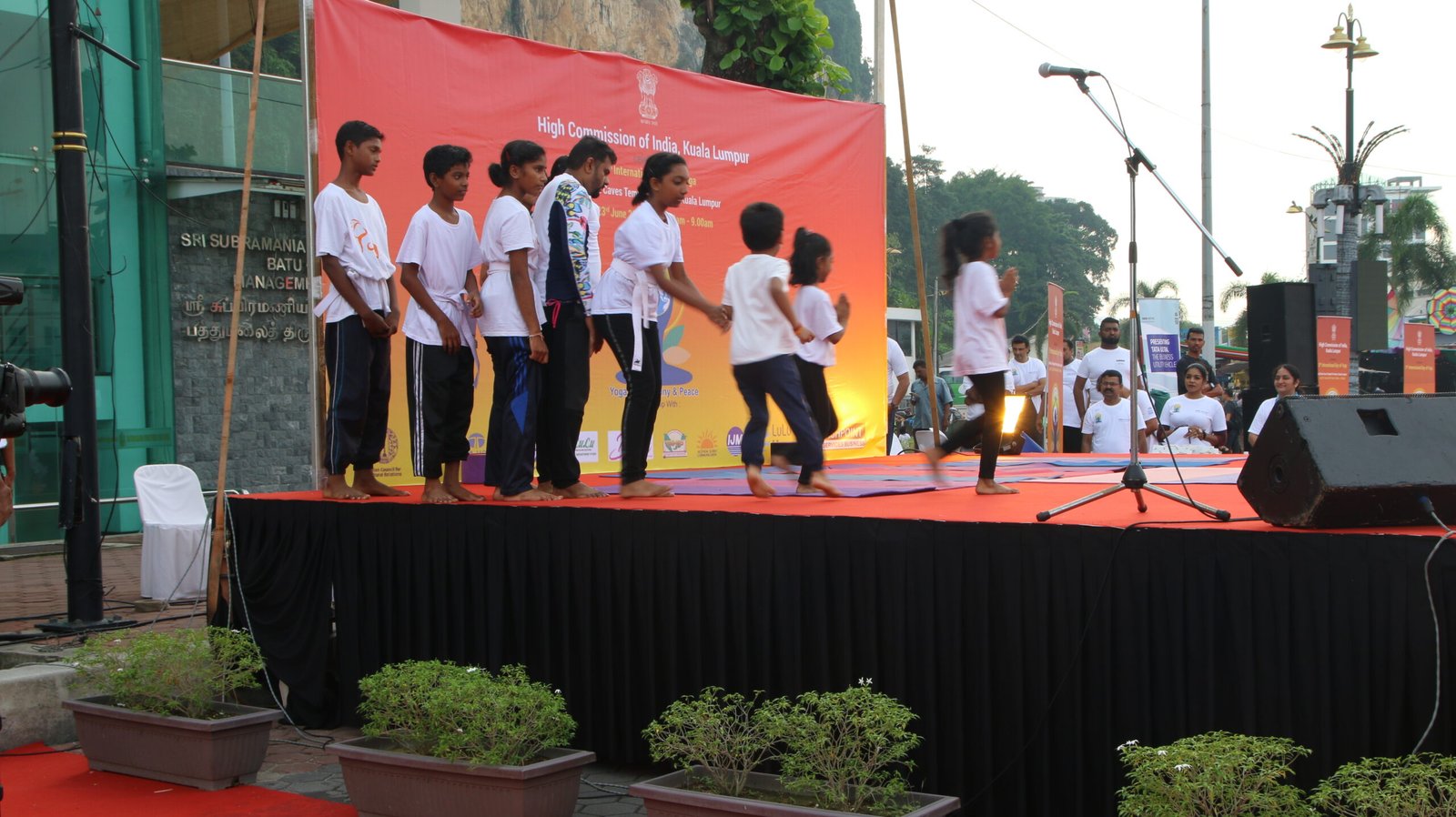 SEGA students at Yoga Day, Indian Embassy 2019