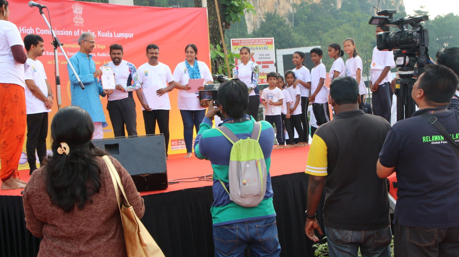 SEGA students at Yoga Day, Indian Embassy 2019