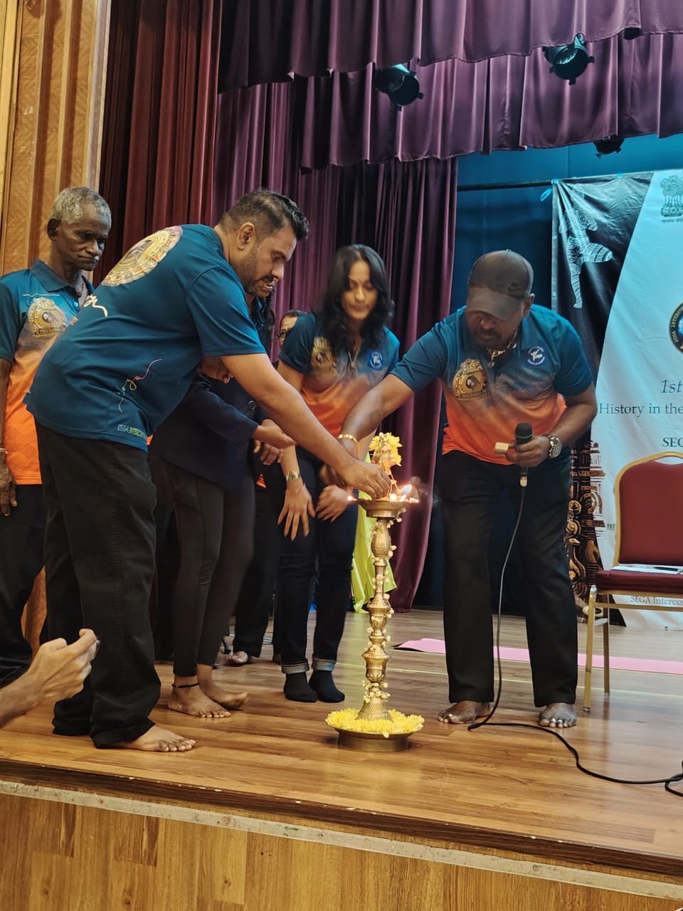 Lighting the lamp — traditional opening